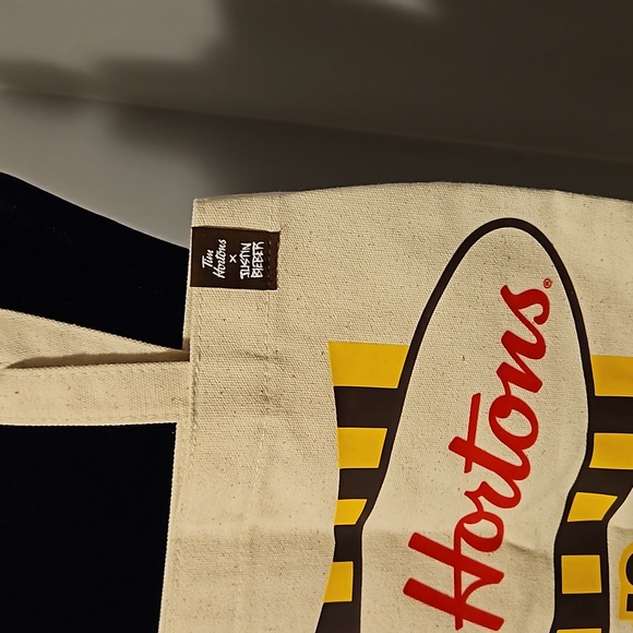 Justin Bieber x Tim Hortons cream canvas tote NIB - Picture 3 of 7